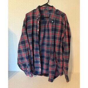 Norsport Men’s XL Big & Tall Plaid Button-Down Long Sleeve Cotton Shirt
